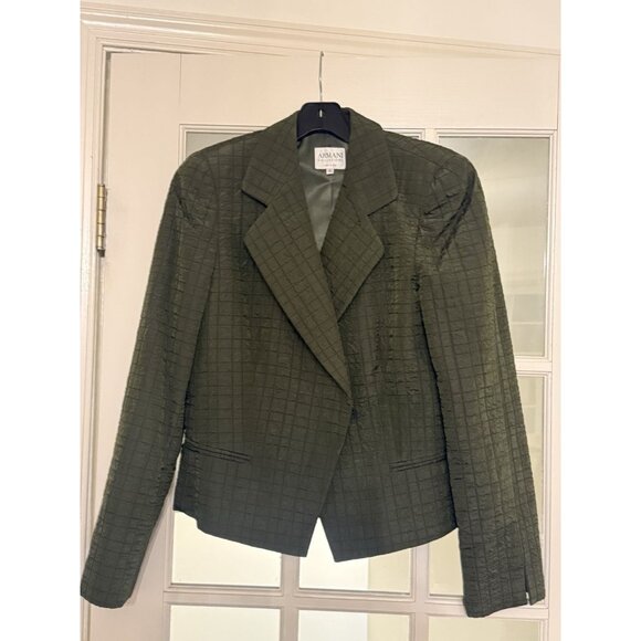 Giorgio Armani Jackets & Blazers - Giorgio Armani Le Collezioni women’s quilted green jacket Sz 10 made in italy